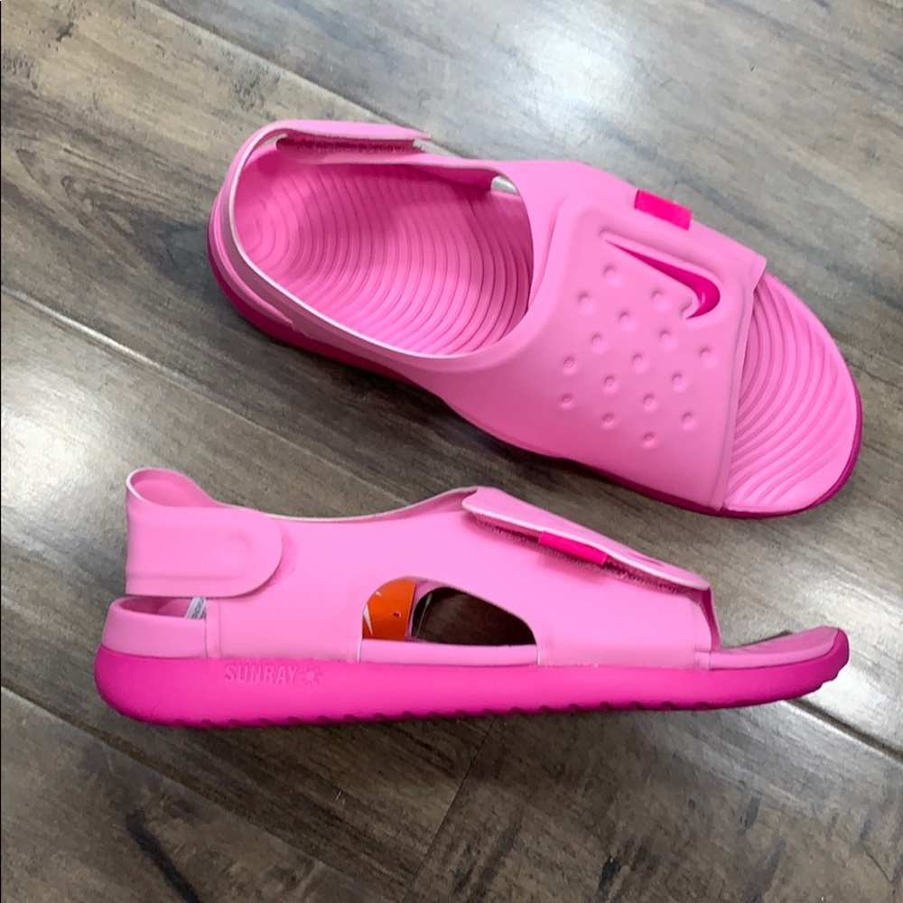 NIKE SUNRAY ADJUST 5 (GS/PS) Psychic Pink/Laser - Picture 7 of 16